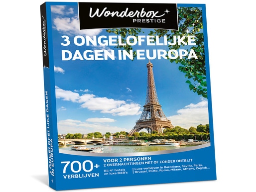 3 Ongelofelijke Dagen in Europa € 299,90